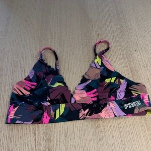 PINK Victoria's Secret Colorful Abstract Bra